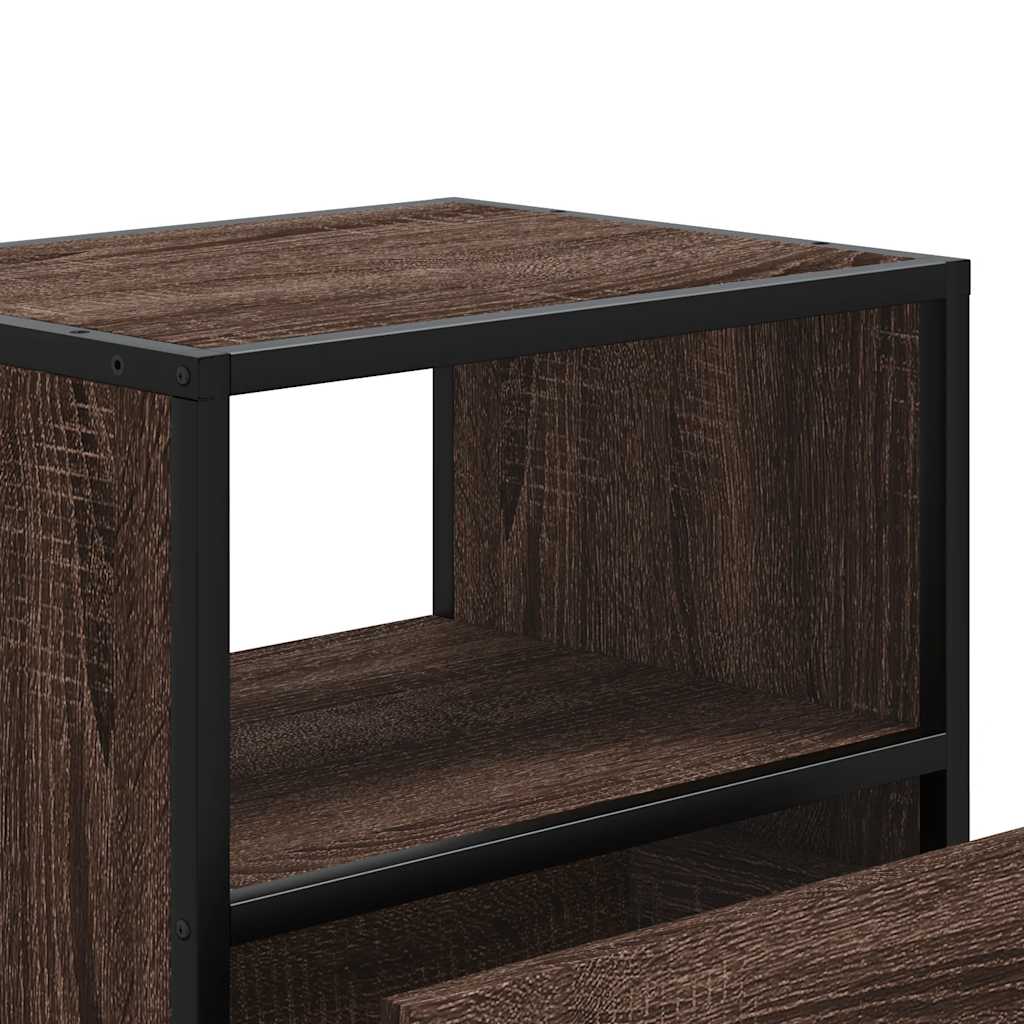 vidaXL Wall-mounted Bedside Cabinets 2 pcs Brown Oak 40x31x39.5 cm