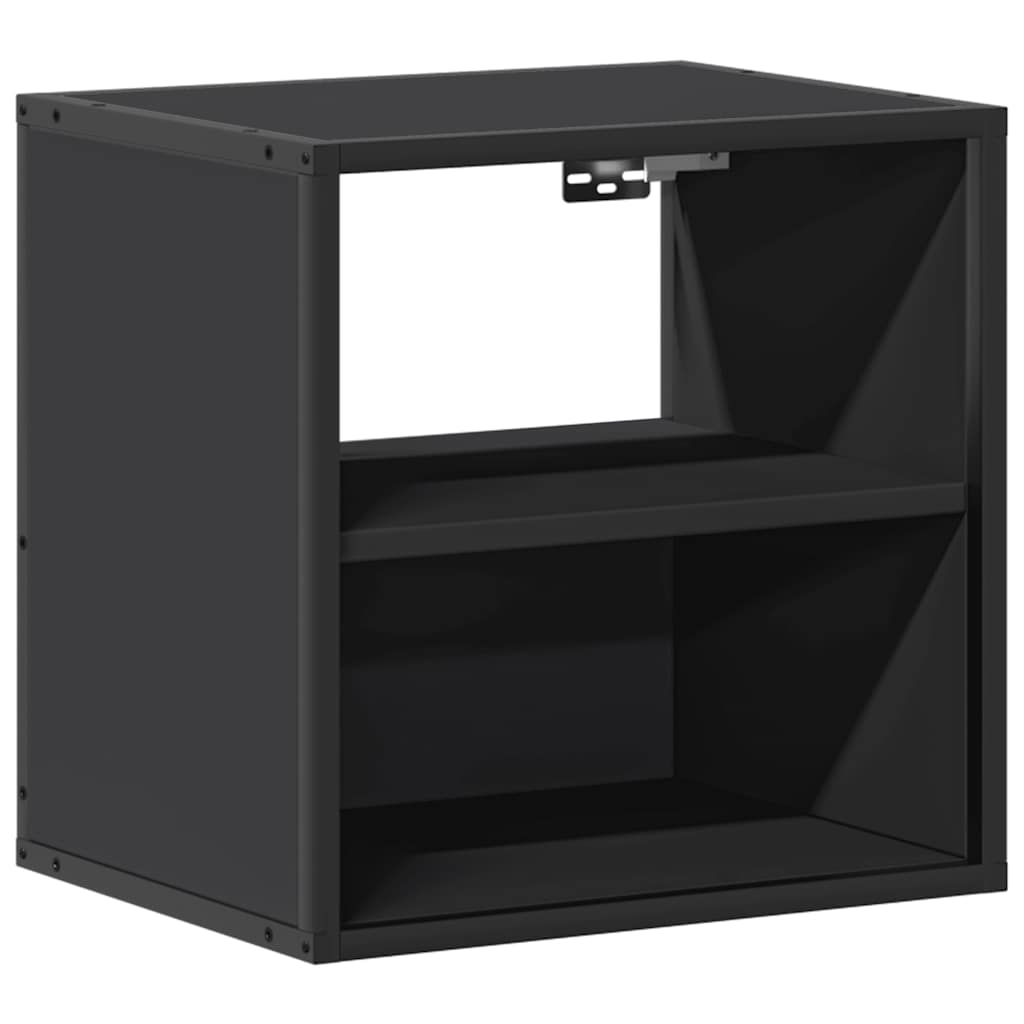 vidaXL Wall-mounted Bedside Cabinets 2 pcs Black 40x31x39.5 cm