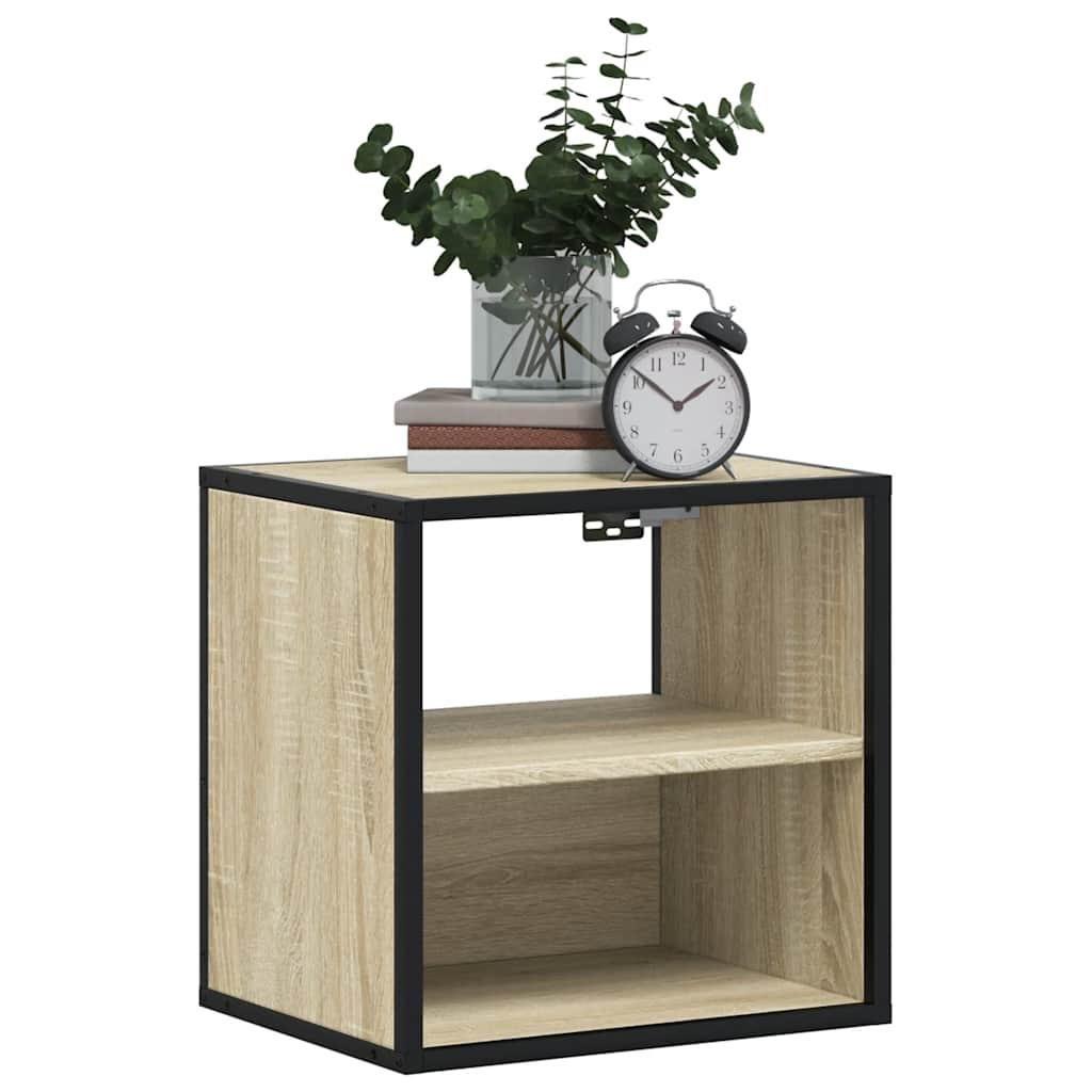 vidaXL Wall-mounted Bedside Cabinets 2 pcs Sonoma Oak 40x31x39.5 cm