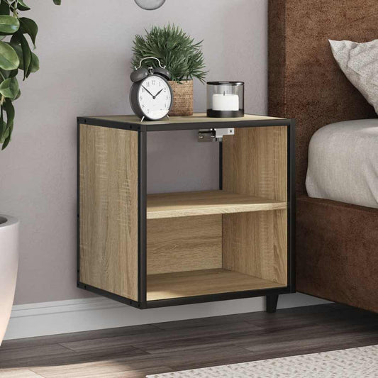 vidaXL Wall-mounted Bedside Cabinets 2 pcs Sonoma Oak 40x31x39.5 cm