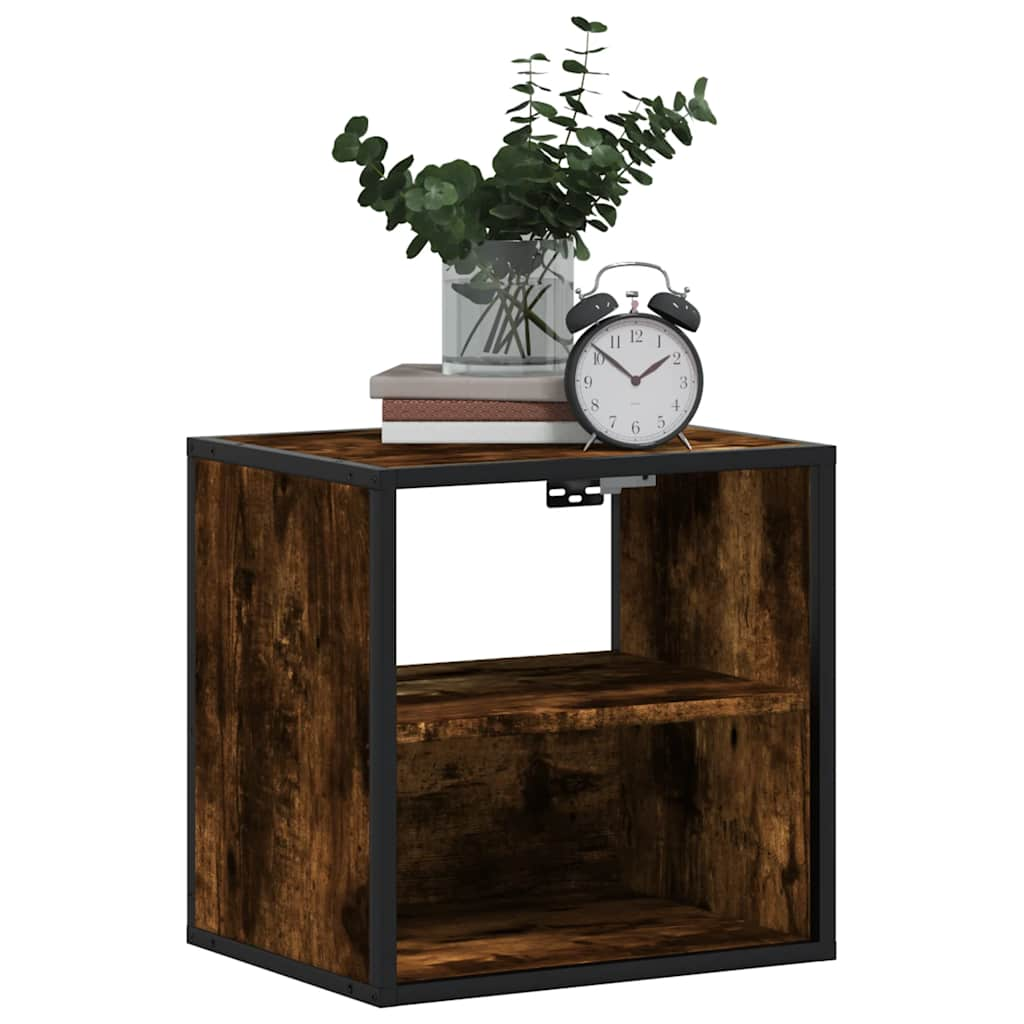 vidaXL Wall-mounted Bedside Cabinets 2 pcs Smoked Oak 40x31x39.5 cm