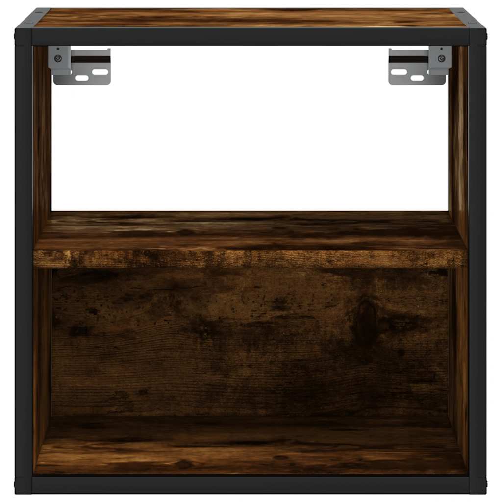 vidaXL Wall-mounted Bedside Cabinets 2 pcs Smoked Oak 40x31x39.5 cm