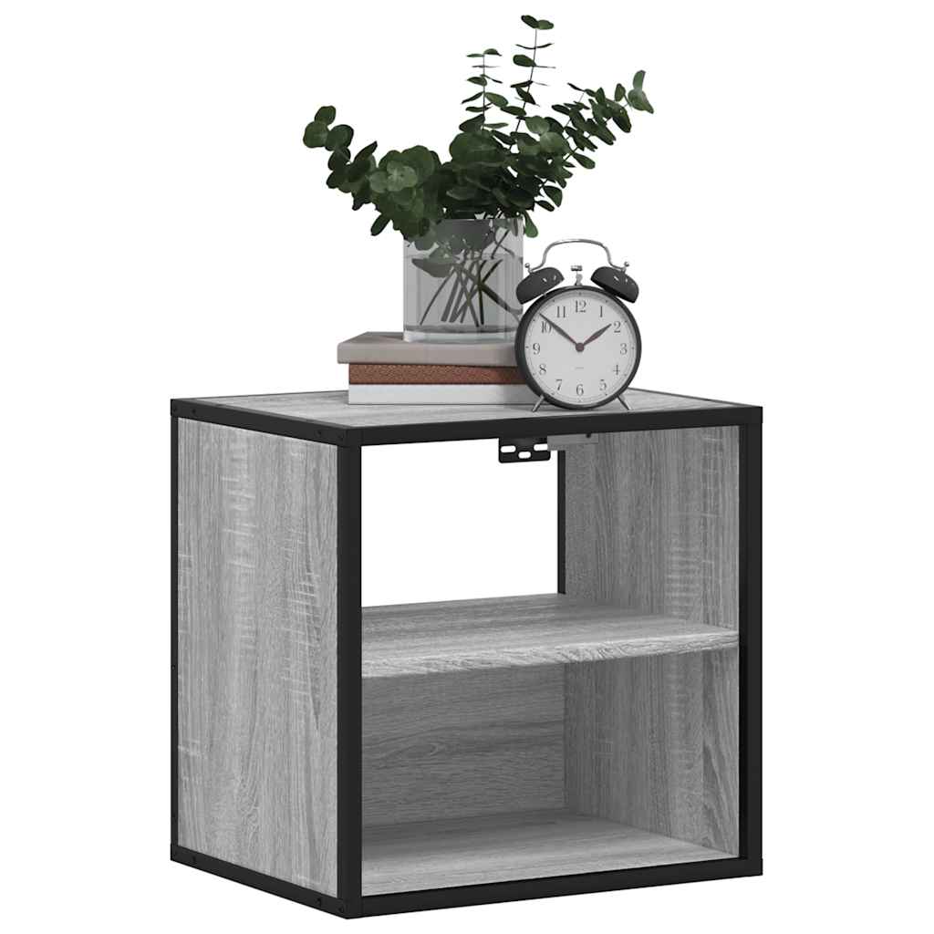 vidaXL Wall-mounted Bedside Cabinets 2 pcs Grey Sonoma 40x31x39.5 cm