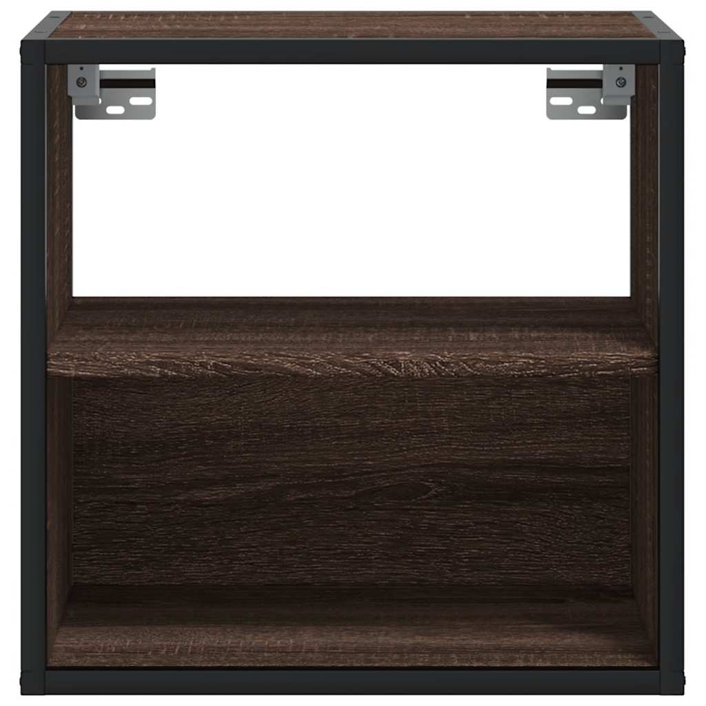 vidaXL Wall-mounted Bedside Cabinets 2 pcs Brown Oak 40x31x39.5 cm