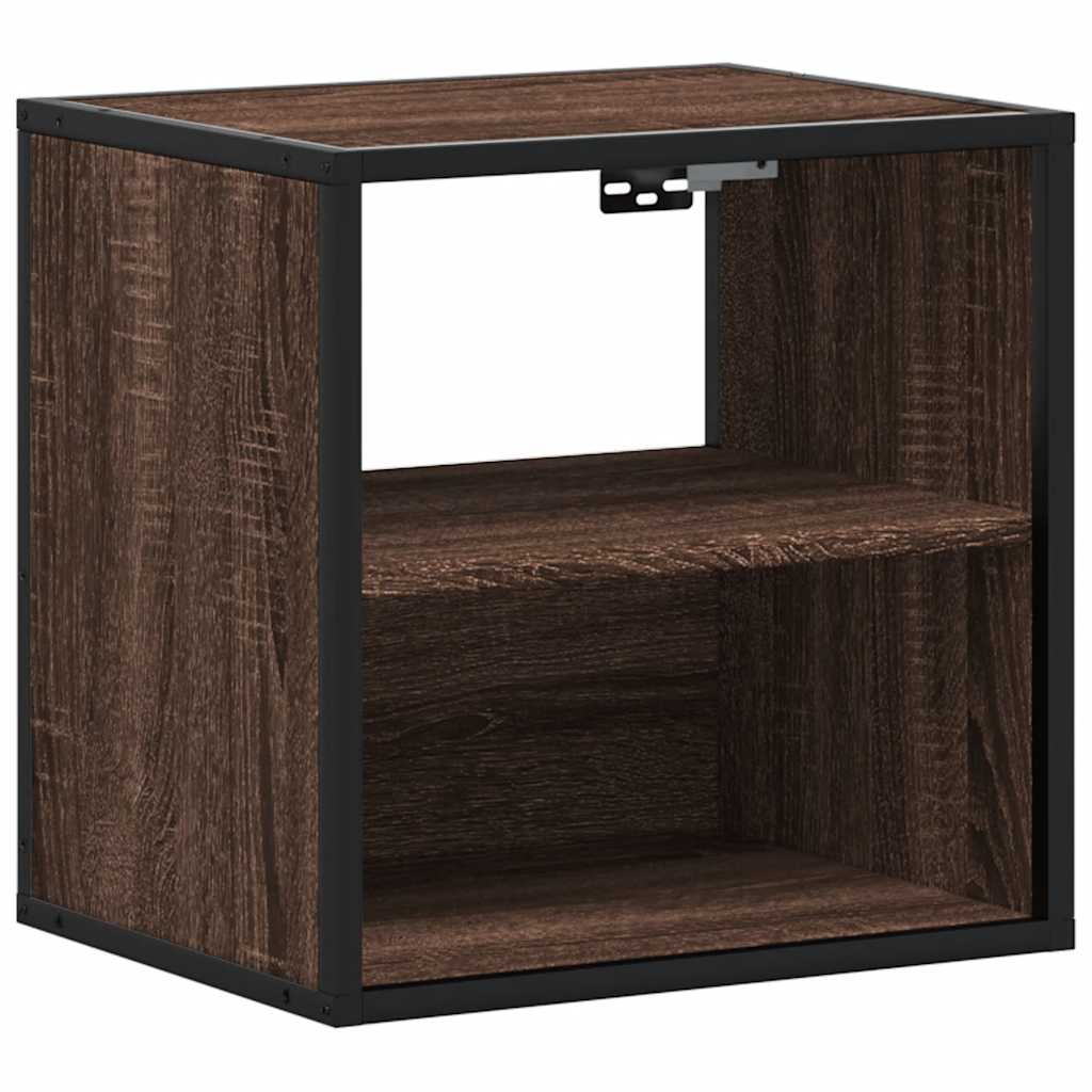 vidaXL Wall-mounted Bedside Cabinets 2 pcs Brown Oak 40x31x39.5 cm