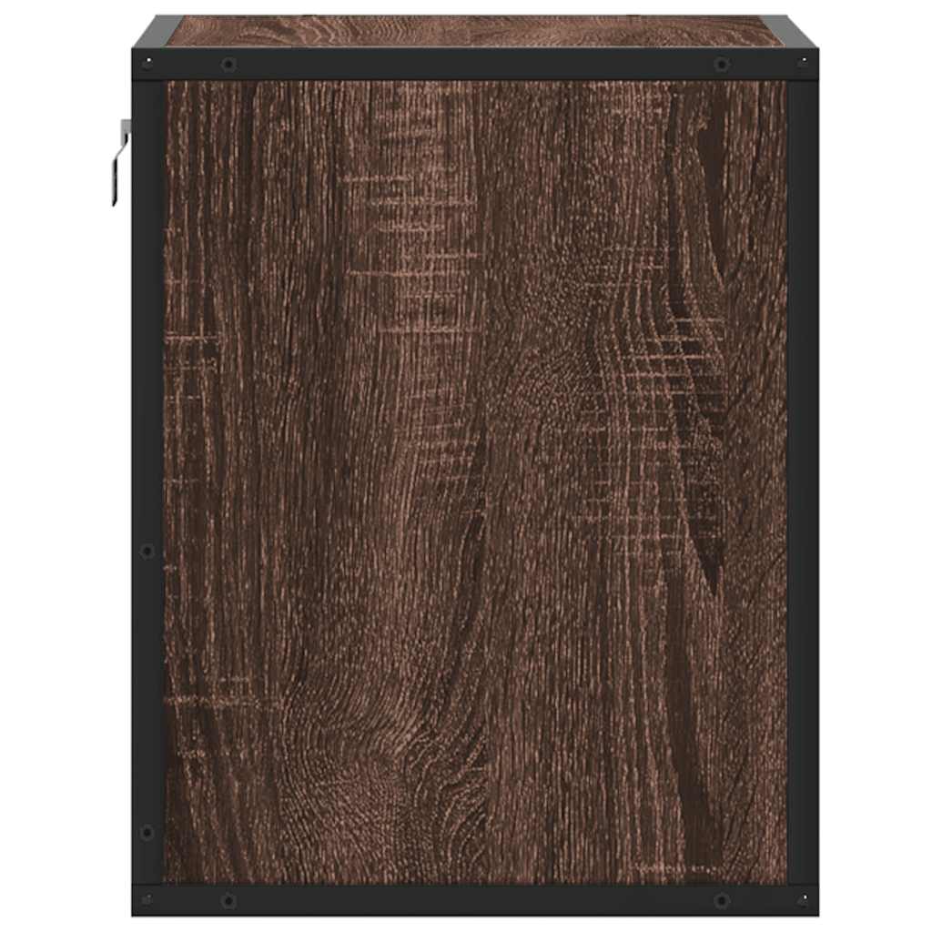 vidaXL Wall-mounted Bedside Cabinets 2 pcs Brown Oak 40x31x39.5 cm