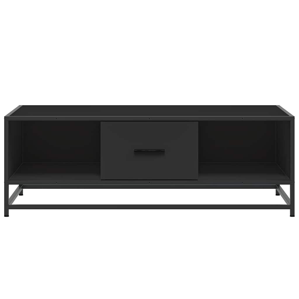 Coffee Table Black 100x57x35 cm Engineered Wood and Metal