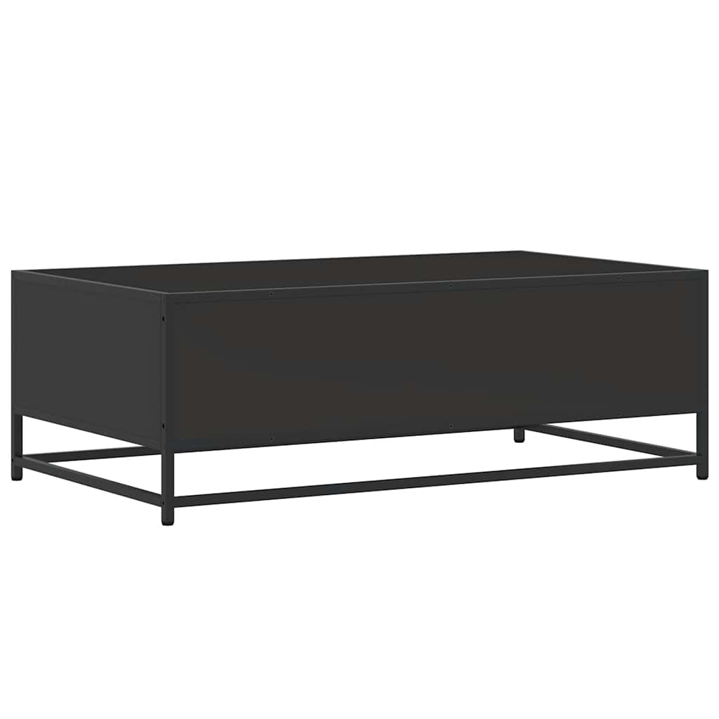 Coffee Table Black 100x57x35 cm Engineered Wood and Metal