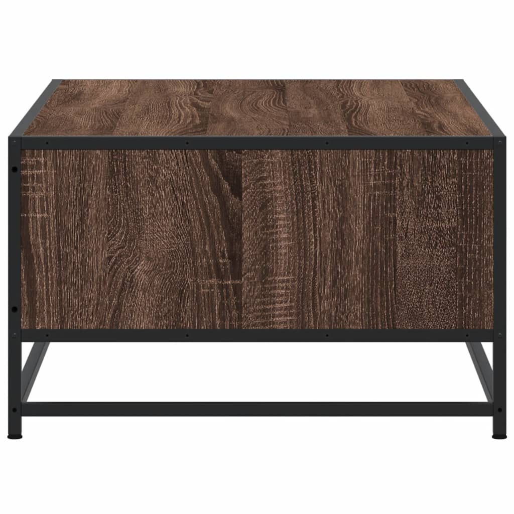 Coffee Table Brown Oak 100x57x35 cm Engineered Wood and Metal