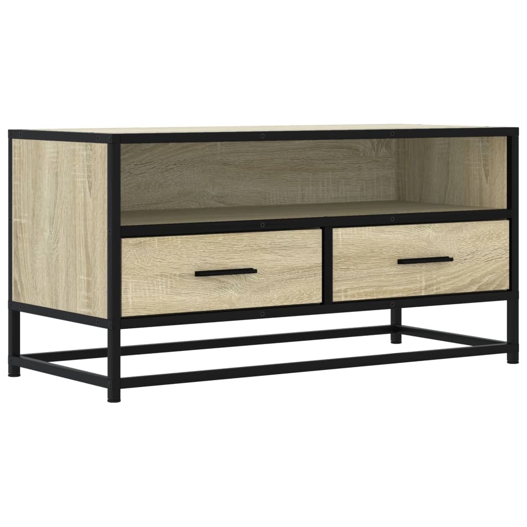 TV Cabinet Sonoma Oak 80x34,5x40 cm Engineered Wood and Metal
