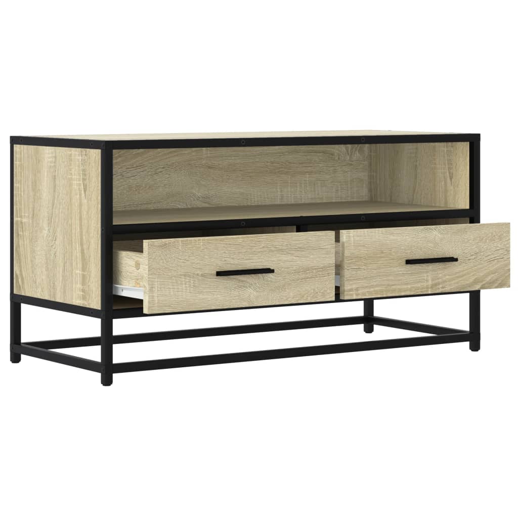 TV Cabinet Sonoma Oak 80x34,5x40 cm Engineered Wood and Metal