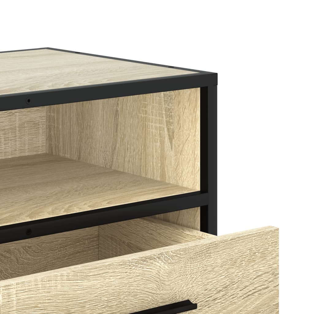 TV Cabinet Sonoma Oak 80x34,5x40 cm Engineered Wood and Metal
