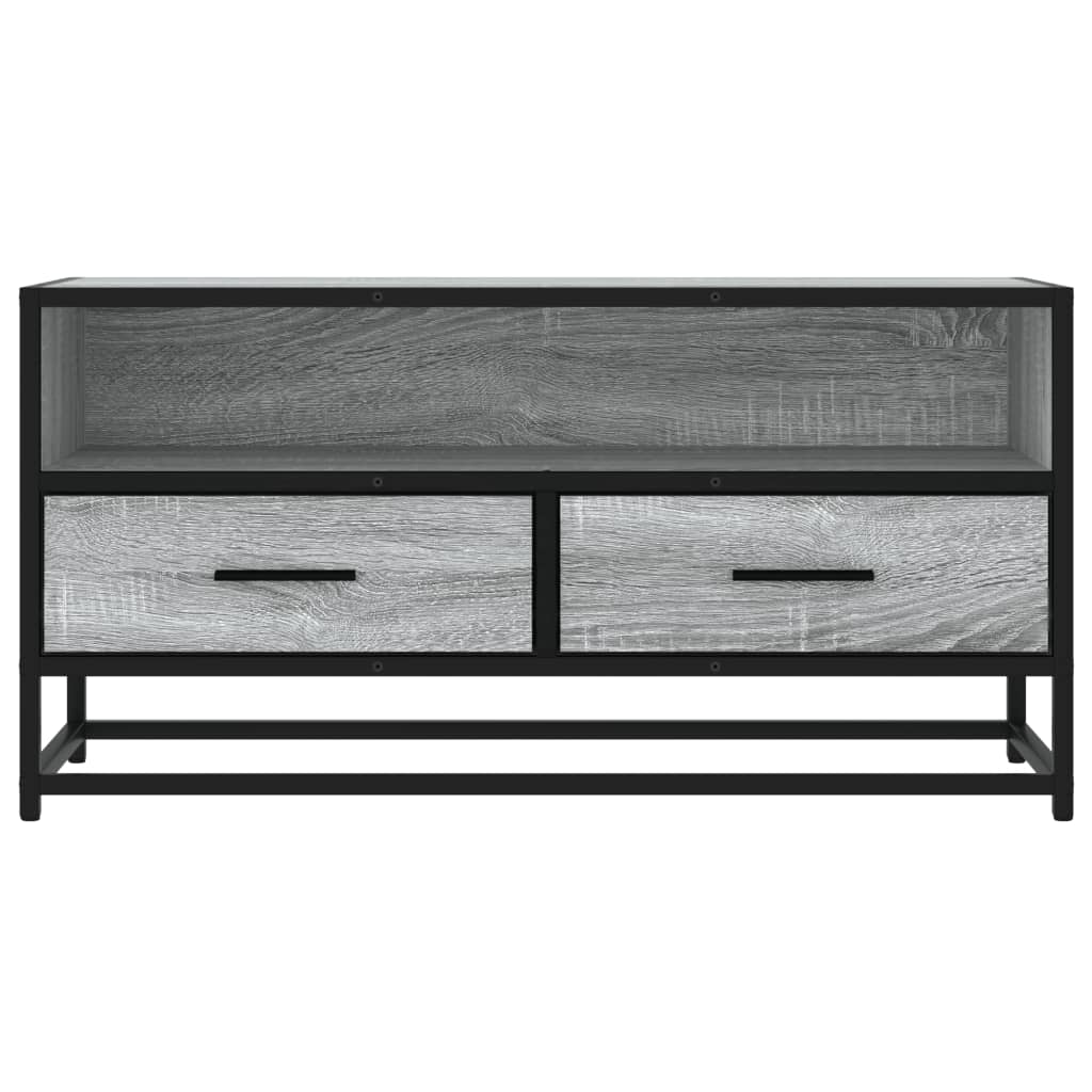 TV Cabinet Grey Sonoma 80x34,5x40 cm Engineered Wood and Metal