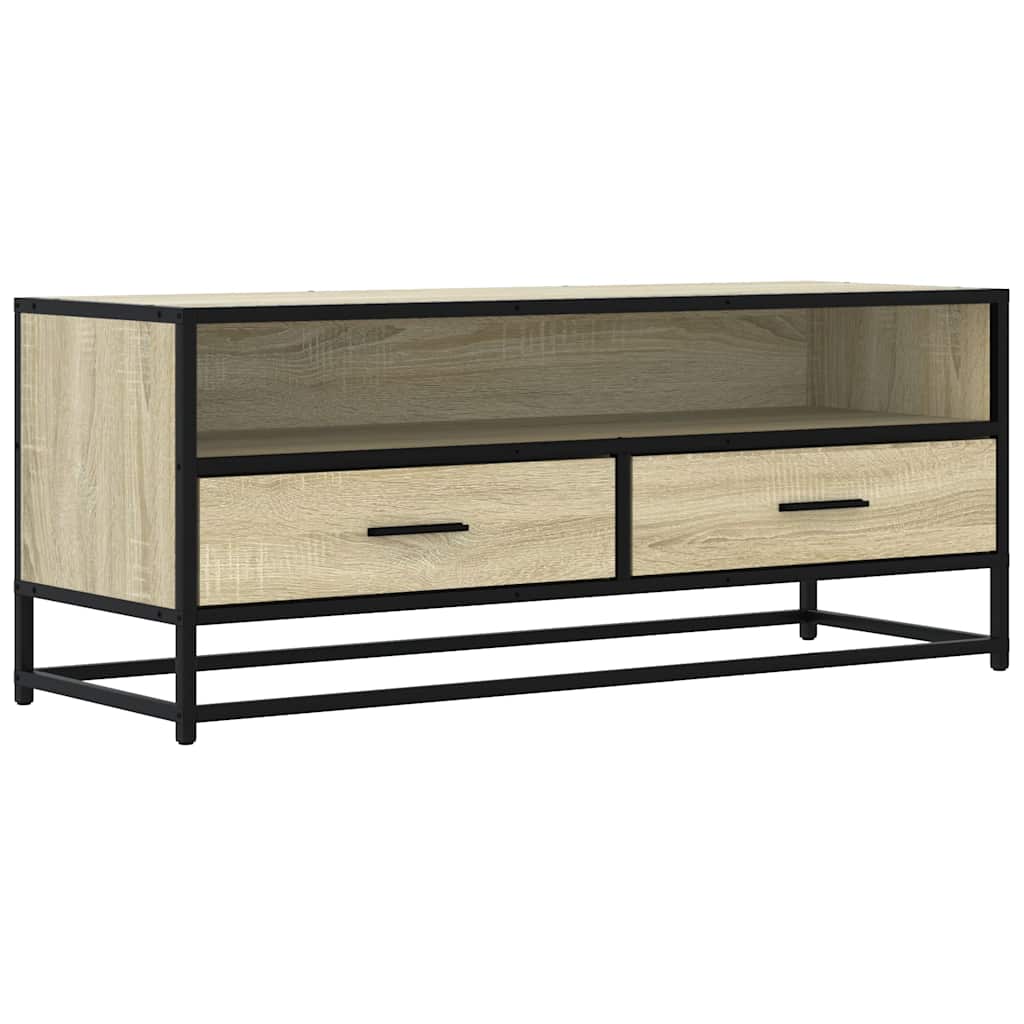 TV Cabinet Sonoma Oak 100x34,5x40 cm Engineered Wood and Metal