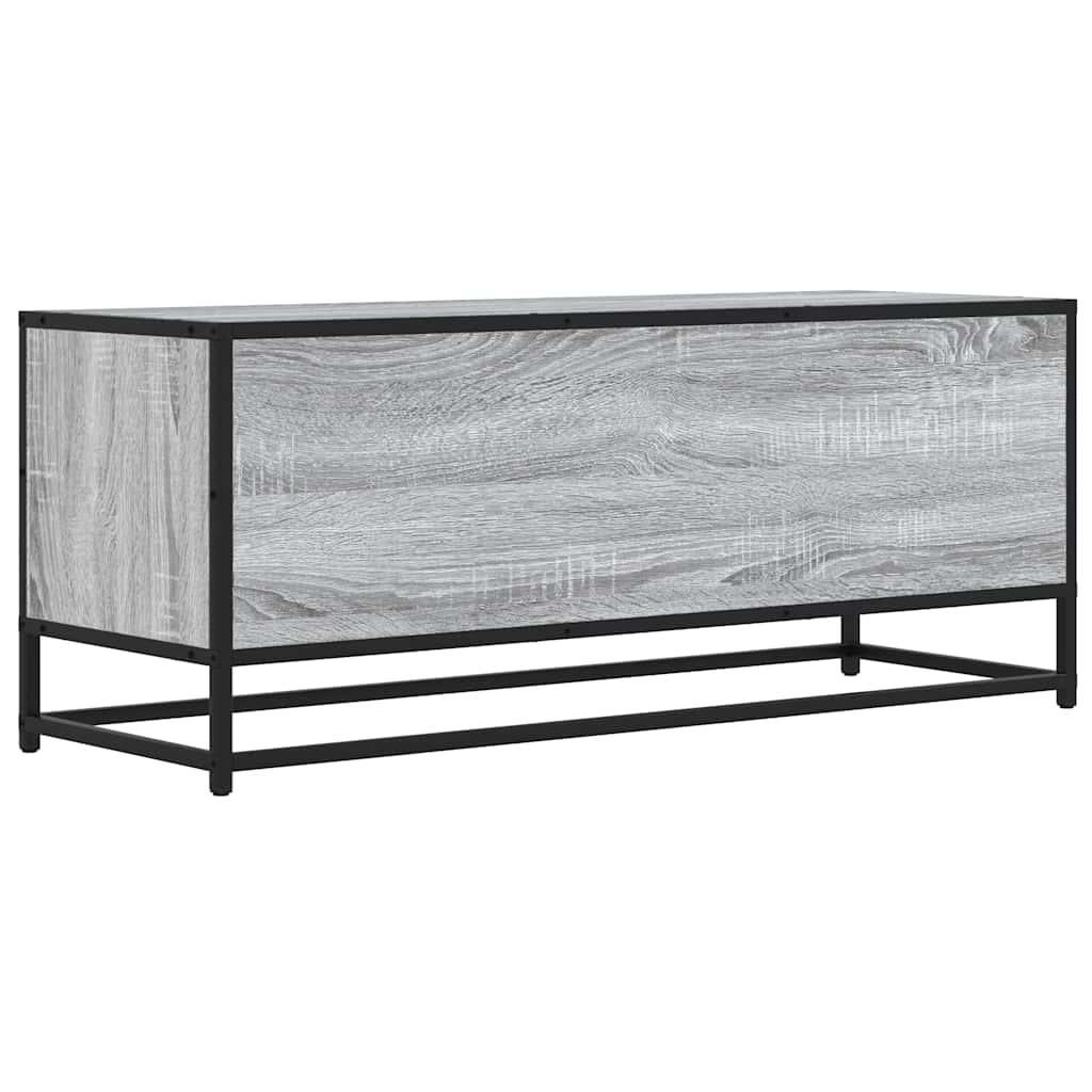TV Cabinet Grey Sonoma 100x34,5x40 cm Engineered Wood and Metal