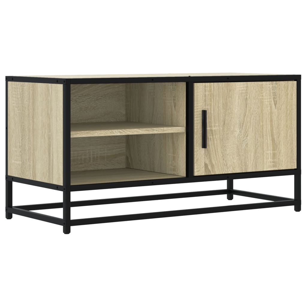 TV Cabinet Sonoma Oak 80x34,5x40 cm Engineered Wood and Metal