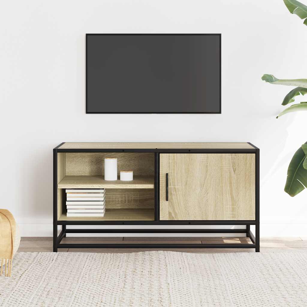 TV Cabinet Sonoma Oak 80x34,5x40 cm Engineered Wood and Metal