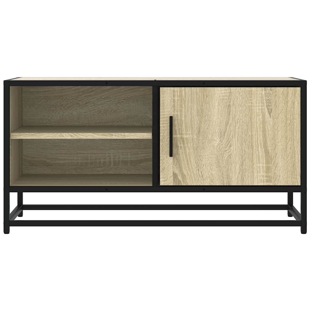 TV Cabinet Sonoma Oak 80x34,5x40 cm Engineered Wood and Metal
