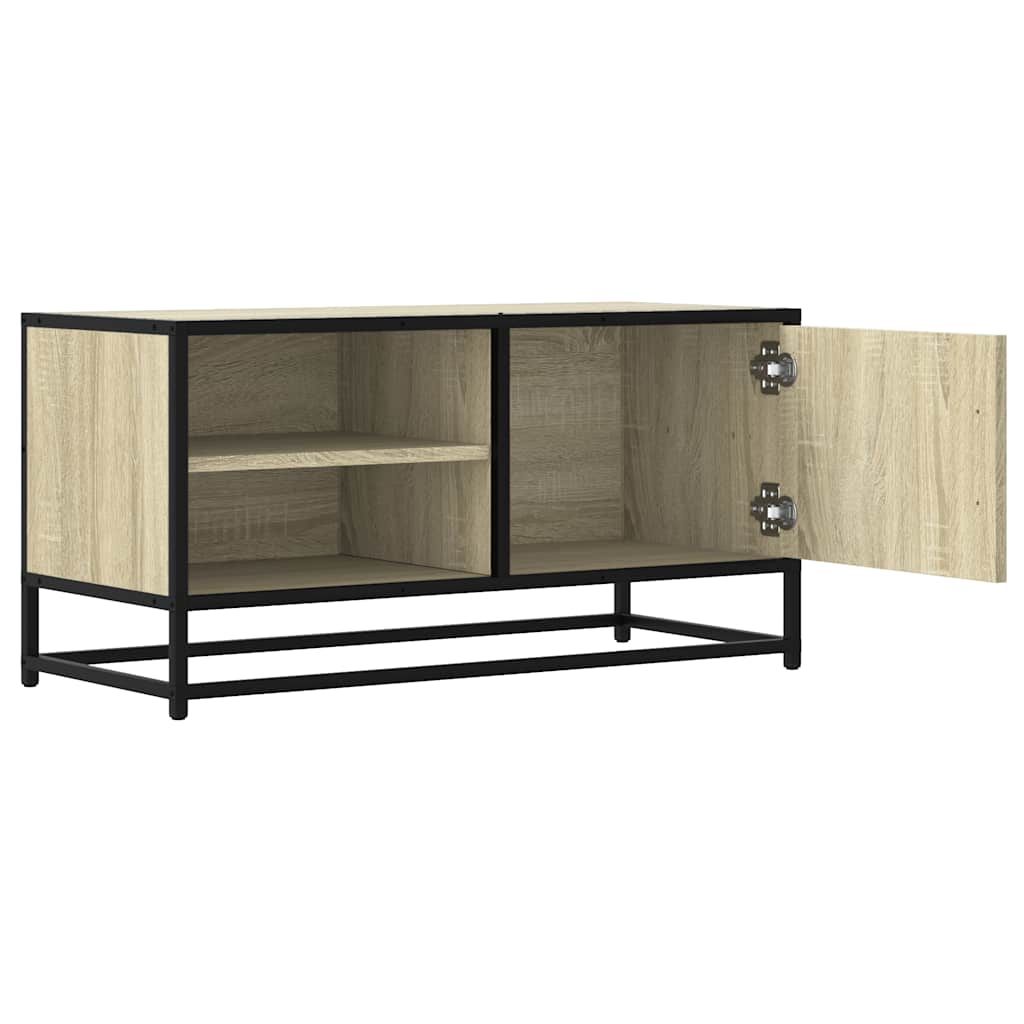 TV Cabinet Sonoma Oak 80x34,5x40 cm Engineered Wood and Metal