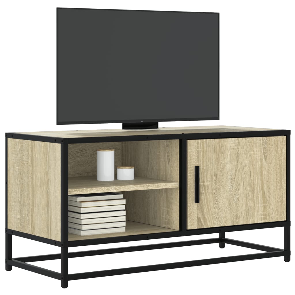 TV Cabinet Sonoma Oak 80x34,5x40 cm Engineered Wood and Metal