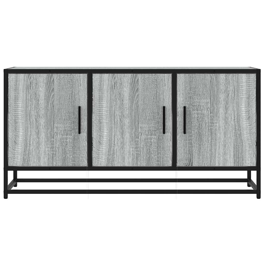 TV Cabinet Grey Sonoma 100x35x50 cm Engineered Wood and Metal