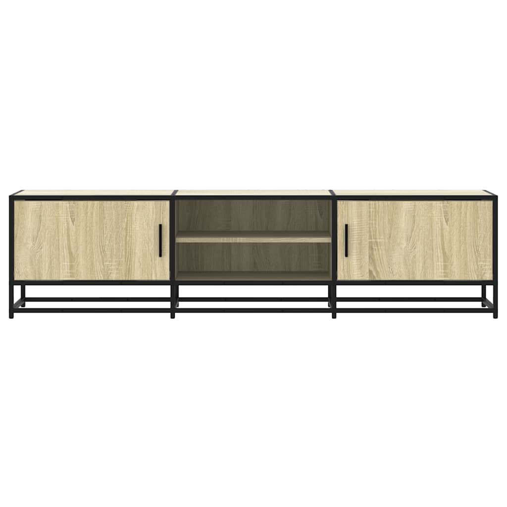 TV Cabinet Sonoma Oak 160x35x41 cm Engineered Wood and Metal