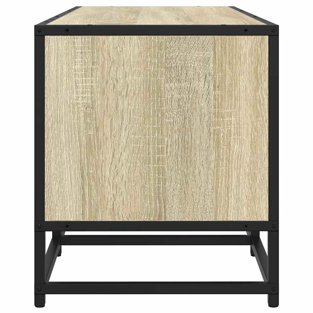 TV Cabinet Sonoma Oak 160x35x41 cm Engineered Wood and Metal