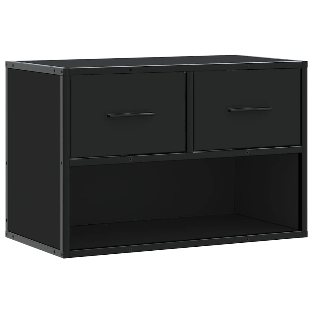 TV Cabinet Black 60x31x39,5 cm Engineered Wood and Metal