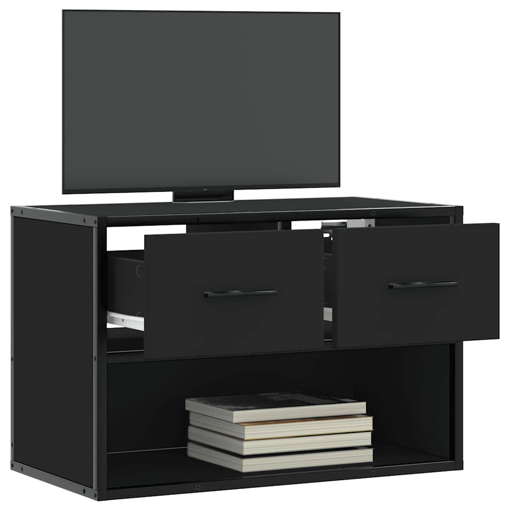 TV Cabinet Black 60x31x39,5 cm Engineered Wood and Metal