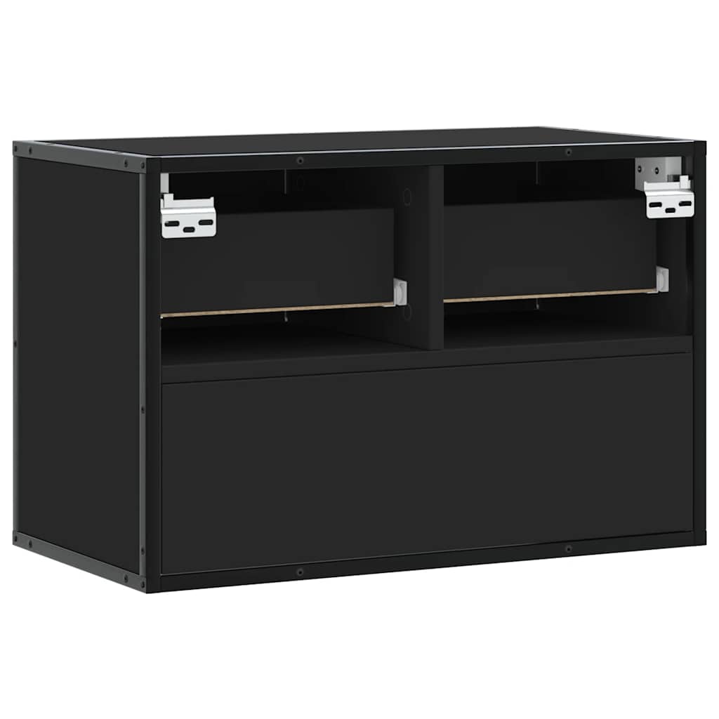 TV Cabinet Black 60x31x39,5 cm Engineered Wood and Metal
