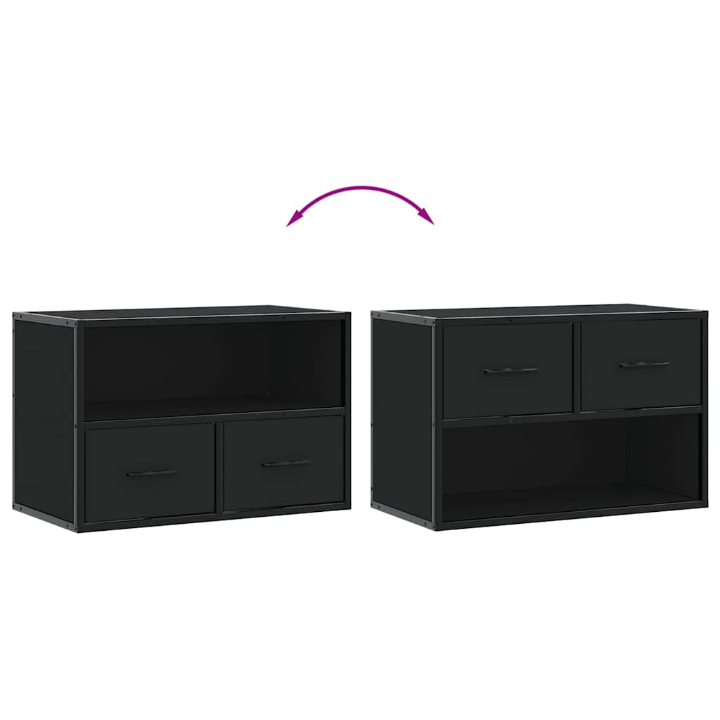 TV Cabinet Black 60x31x39,5 cm Engineered Wood and Metal
