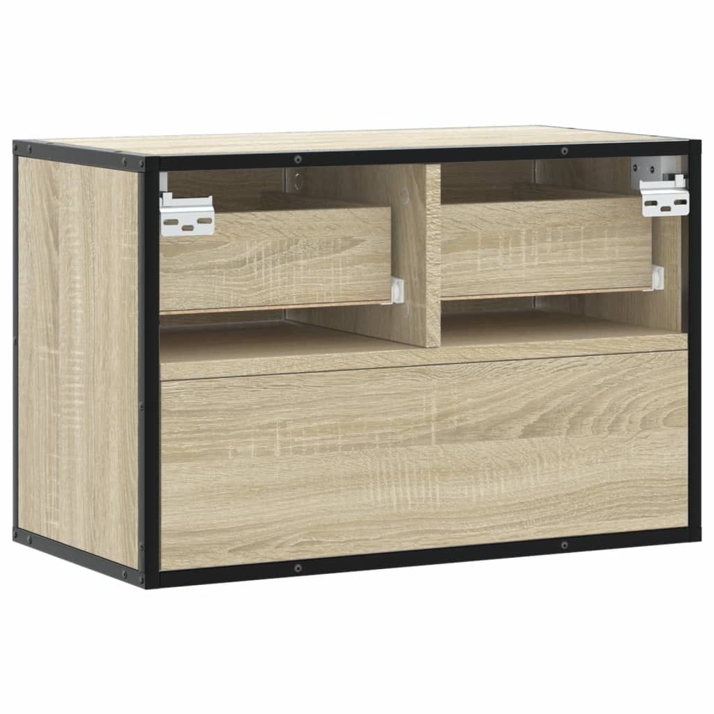 TV Cabinet Sonoma Oak 60x31x39,5 cm Engineered Wood and Metal