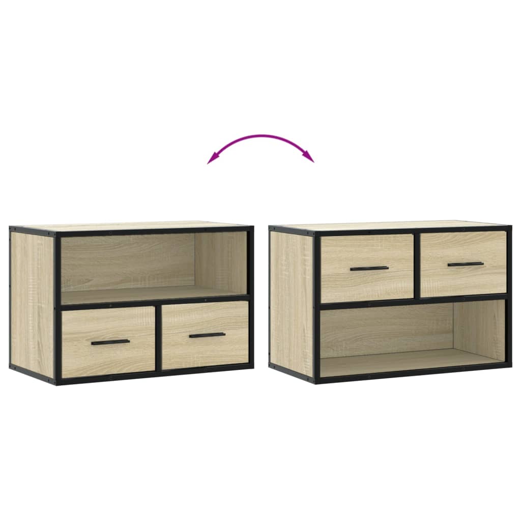 TV Cabinet Sonoma Oak 60x31x39,5 cm Engineered Wood and Metal