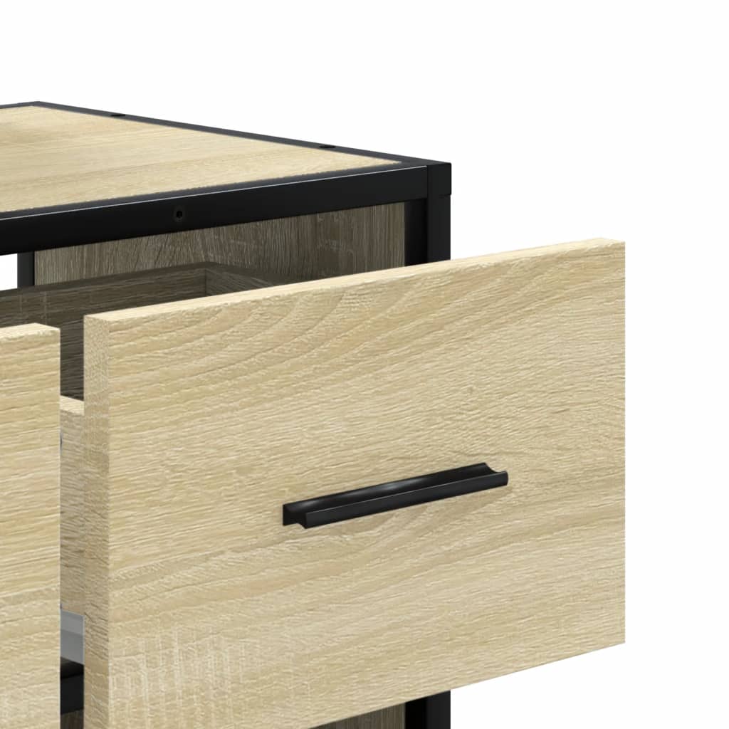 TV Cabinet Sonoma Oak 60x31x39,5 cm Engineered Wood and Metal