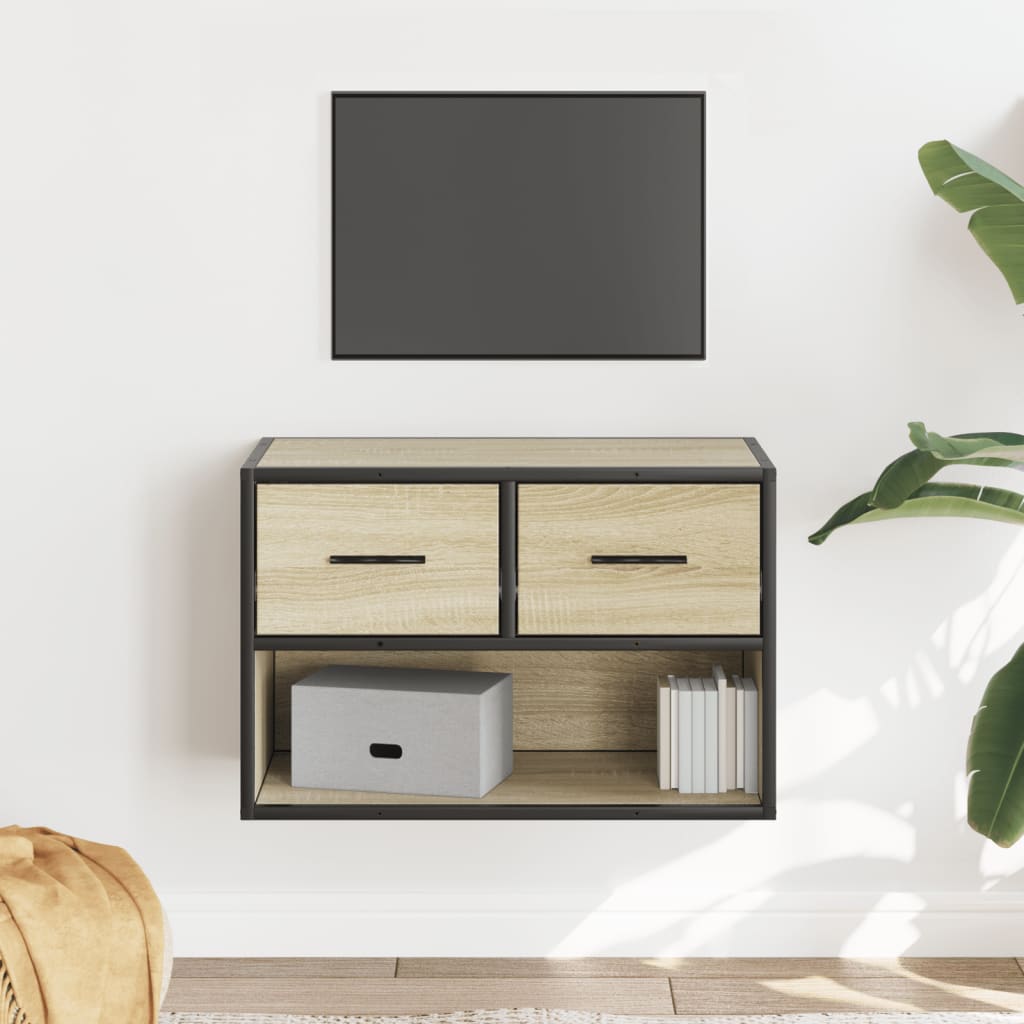 TV Cabinet Sonoma Oak 60x31x39,5 cm Engineered Wood and Metal