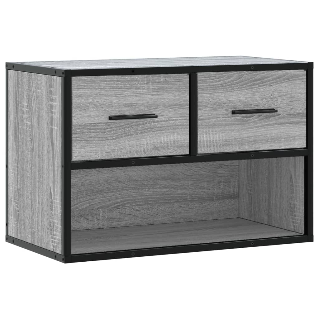 TV Cabinet Grey Sonoma 60x31x39,5 cm Engineered Wood and Metal