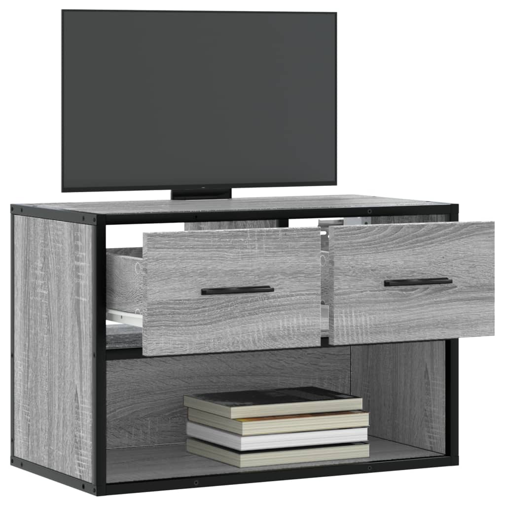 TV Cabinet Grey Sonoma 60x31x39,5 cm Engineered Wood and Metal