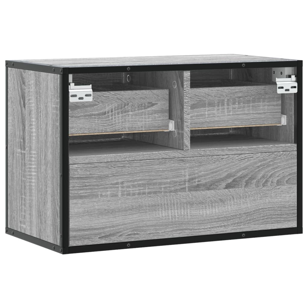 TV Cabinet Grey Sonoma 60x31x39,5 cm Engineered Wood and Metal