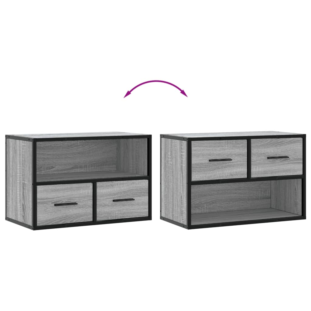 TV Cabinet Grey Sonoma 60x31x39,5 cm Engineered Wood and Metal