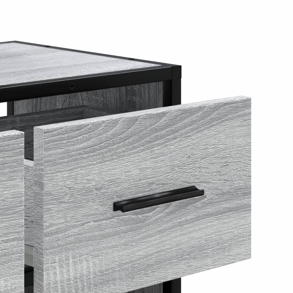 TV Cabinet Grey Sonoma 60x31x39,5 cm Engineered Wood and Metal