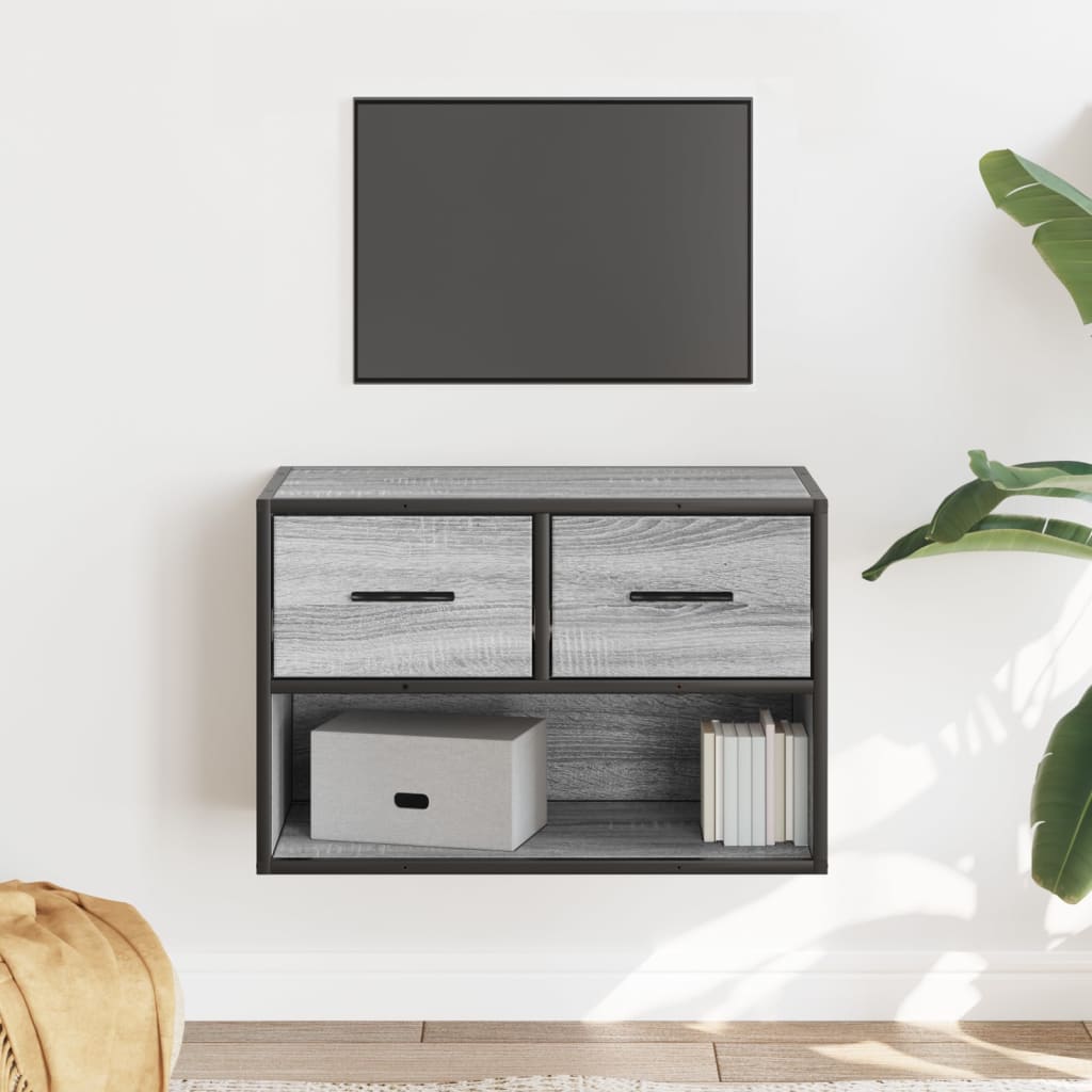 TV Cabinet Grey Sonoma 60x31x39,5 cm Engineered Wood and Metal