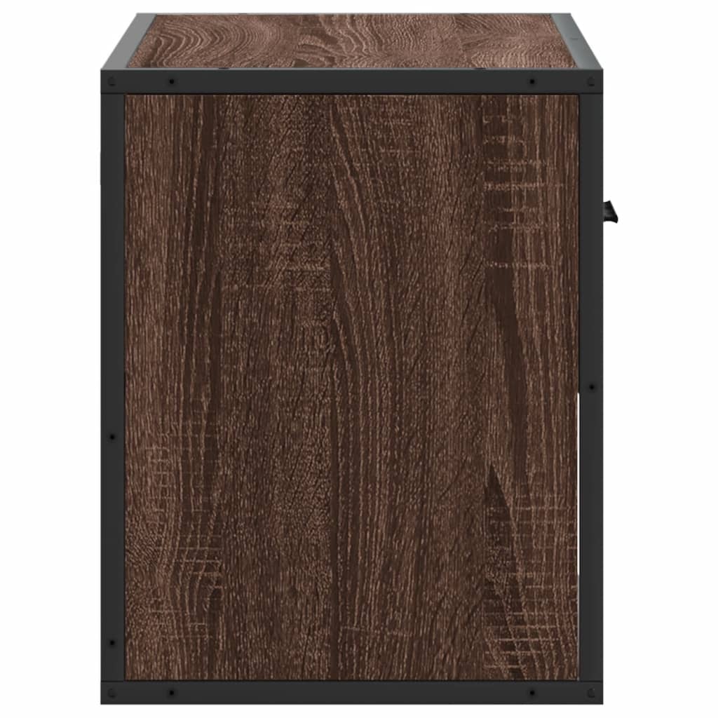 TV Cabinet Brown Oak 60x31x39,5 cm Engineered Wood and Metal