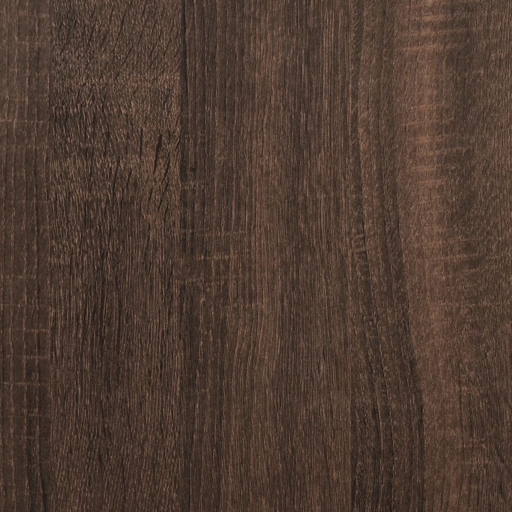 TV Cabinet Brown Oak 60x31x39,5 cm Engineered Wood and Metal