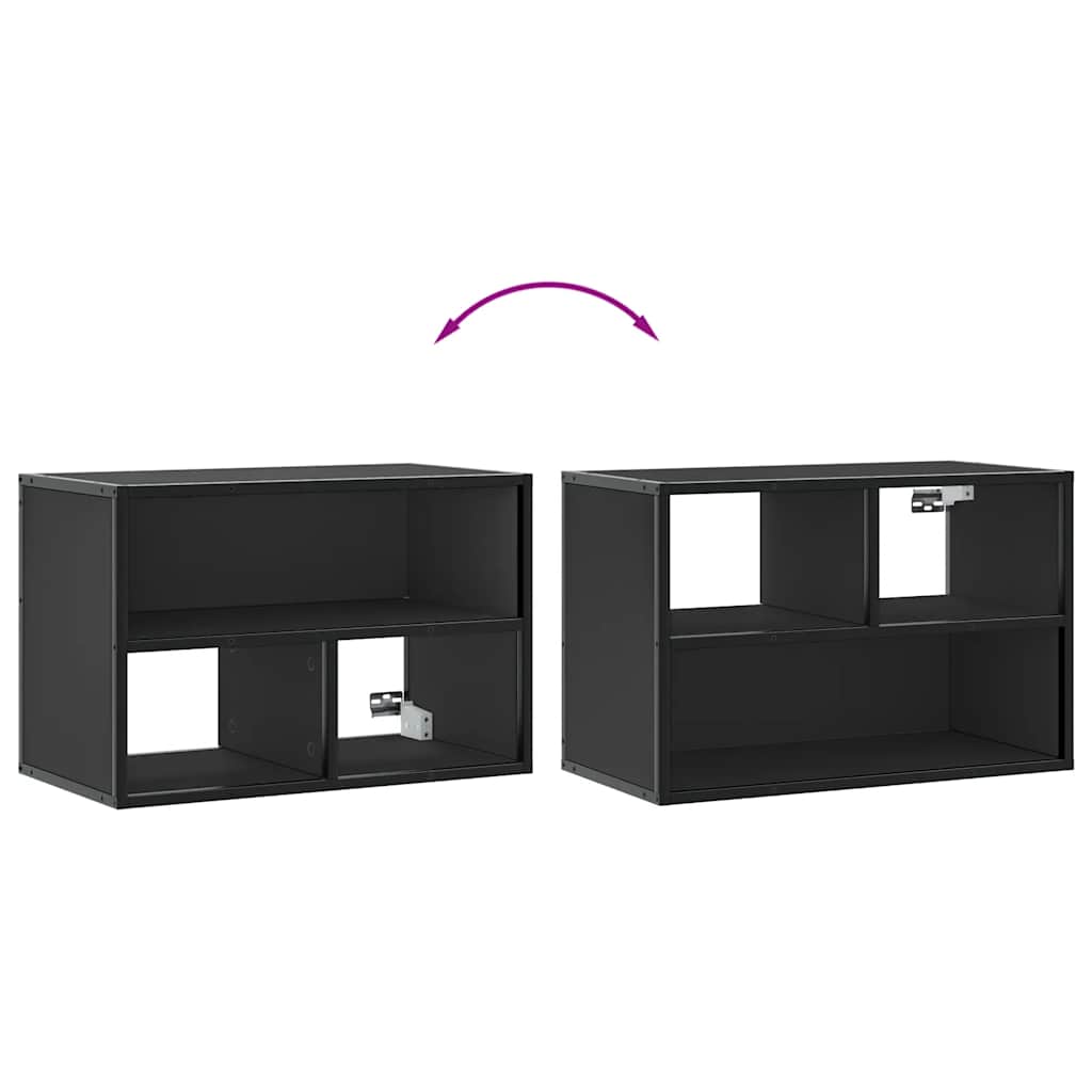 TV Cabinet Black 60x31x39,5 cm Engineered Wood and Metal