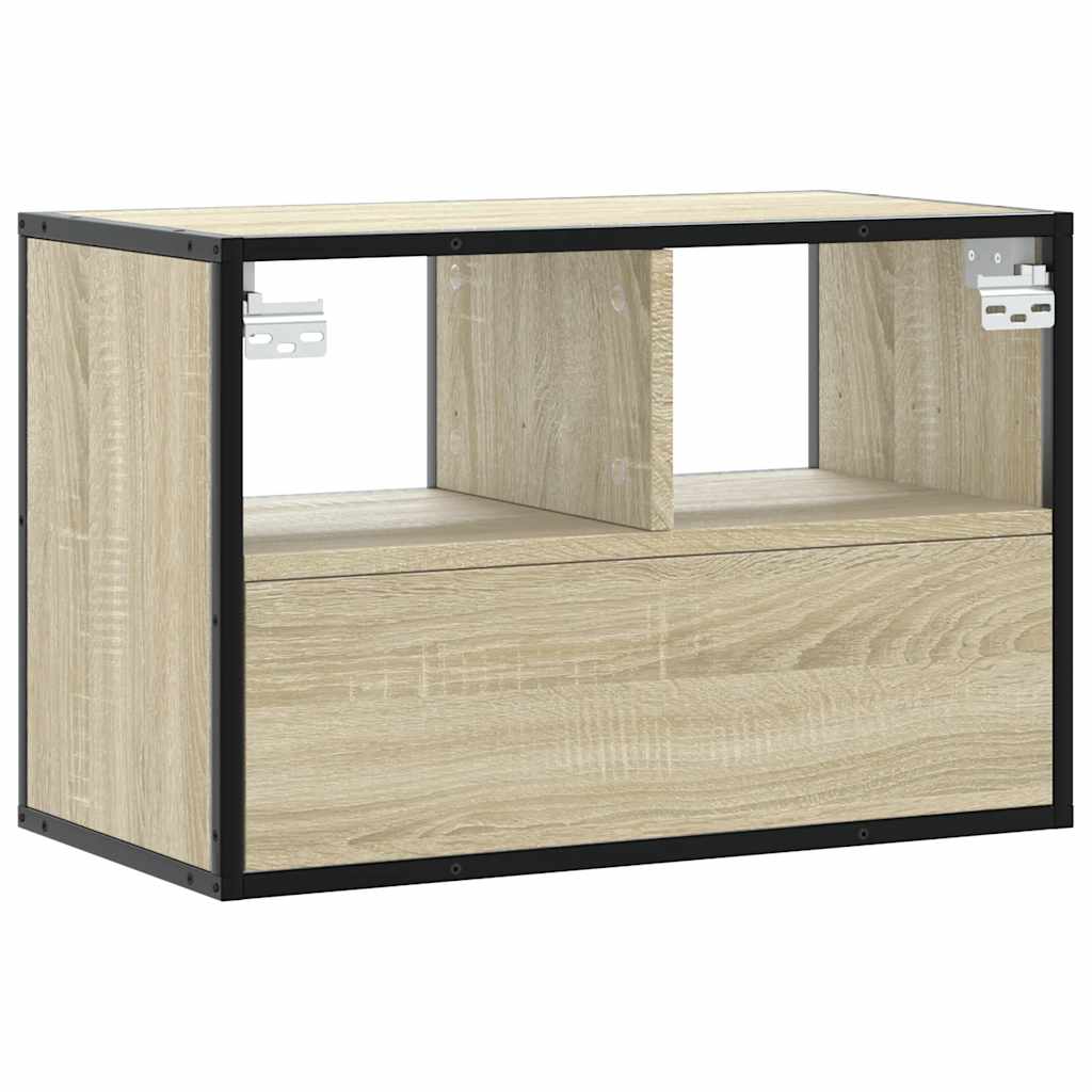 TV Cabinet Sonoma Oak 60x31x39,5 cm Engineered Wood and Metal