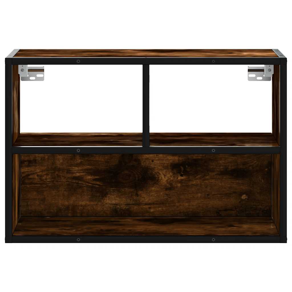 TV Cabinet Smoked Oak 60x31x39,5 cm Engineered Wood and Metal