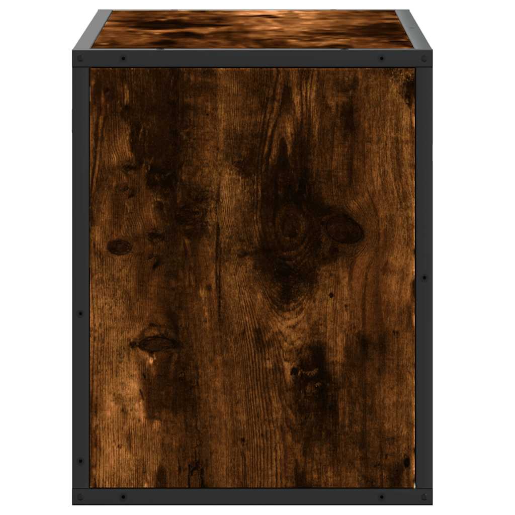 TV Cabinet Smoked Oak 60x31x39,5 cm Engineered Wood and Metal
