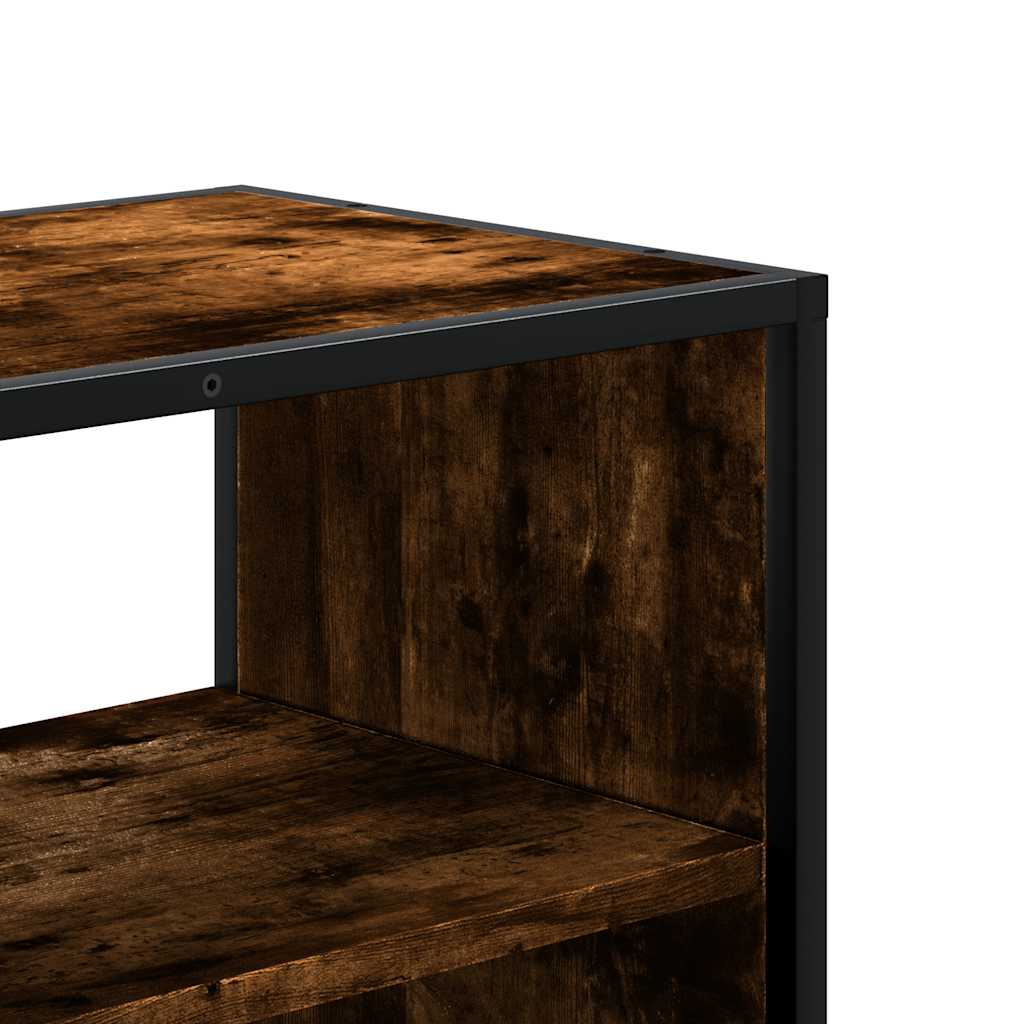 TV Cabinet Smoked Oak 60x31x39,5 cm Engineered Wood and Metal