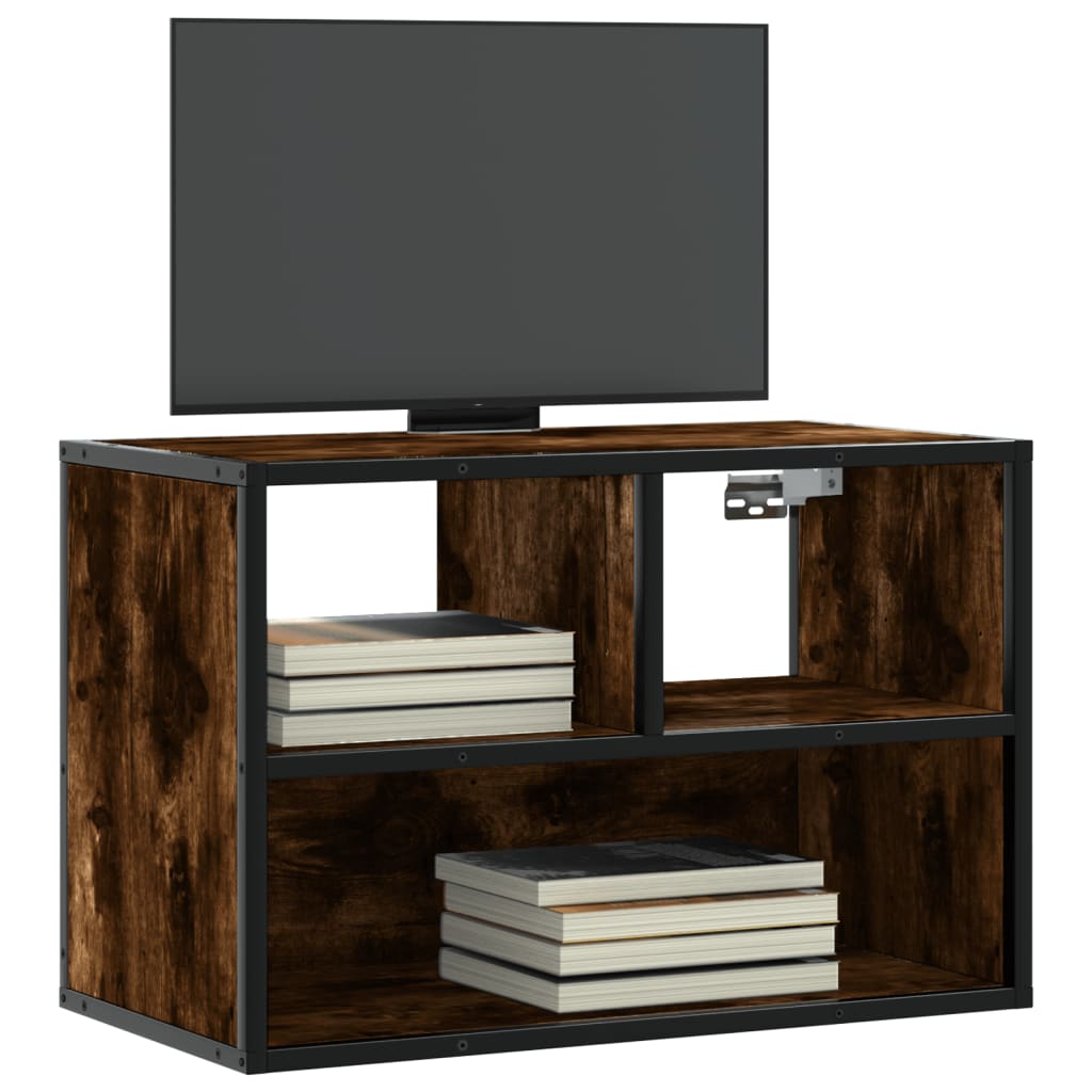TV Cabinet Smoked Oak 60x31x39,5 cm Engineered Wood and Metal