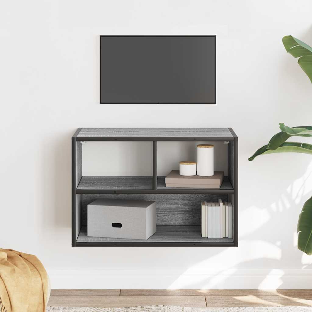 TV Cabinet Grey Sonoma 60x31x39,5 cm Engineered Wood and Metal